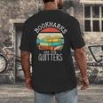 Bookmarks Are For Quitters Book Lovers Book Nerd Men's Back Print T-Shirt Bookmarks Are For Quitters Book Lovers Book Nerd Men's Back Print T-Shirt