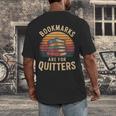 Bookmarks Are For Quitters Reading Book Lovers Men's Back Print T-Shirt Bookmarks Are For Quitters Reading Book Lovers Men's Back Print T-Shirt