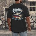 Bookmarks Are For Quitters Reading Quote Book Lover Men's Back Print T-Shirt