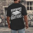 Bookmarks Quote Library Book Reader Men's Back Print T-Shirt