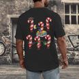 Bookmas Christmas Books Shirt Candy Cane Bookworm Men's Back Print T-Shirt Bookmas Christmas Books Shirt Candy Cane Bookworm Men's Back Print T-Shirt