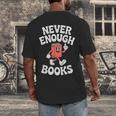 Books Or Book Reading Retro Men's Back Print T-Shirt Books Or Book Reading Retro Men's Back Print T-Shirt