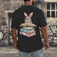 Books Bookworm Reader Book Cute Reading Bunny With Glasses Men's Back Print T-Shirt