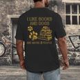 I Like Books And Dogs And Maybe 3 People Vintage Sayin Men's Back Print T-Shirt I Like Books And Dogs And Maybe 3 People Vintage Sayin Men's Back Print T-Shirt