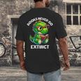 Books Never Go Extinct Reading Dinosaur Bookish Nerdy Men's Back Print T-Shirt Books Never Go Extinct Reading Dinosaur Bookish Nerdy Men's Back Print T-Shirt