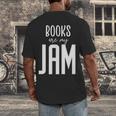 Books Are My Jam Graphic For Introverts Men's Back Print T-Shirt