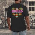 Books Are My Love Language Valentine's Day Reading Lover Men's Back Print T-Shirt Books Are My Love Language Valentine's Day Reading Lover Men's Back Print T-Shirt