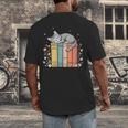 Books Lover Cute Sleepy Cat Relax Reading Vibe Men's Back Print T-Shirt