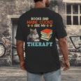 BOOKS AND MAINE COONS ARE MY THERAPY Main Coon Men's Back Print T-Shirt BOOKS AND MAINE COONS ARE MY THERAPY Main Coon Men's Back Print T-Shirt