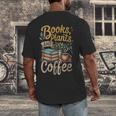Books Plants And Coffee Growing Plant Gardening Planting Men's Back Print T-Shirt Books Plants And Coffee Growing Plant Gardening Planting Men's Back Print T-Shirt