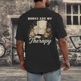 Books Are My Therapy Cozy Reading Chair Artwork Men's Back Print T-Shirt Books Are My Therapy Cozy Reading Chair Artwork Men's Back Print T-Shirt