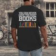 Never Too Many Books Read Book Reading Librarian Men Women Men's Back Print T-Shirt Never Too Many Books Read Book Reading Librarian Men Women Men's Back Print T-Shirt