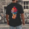 Books Reading Ice Cream Men's Back Print T-Shirt