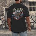 Books Rock Rock'n Roll Science Of Reading Teachers Guitar Men's Back Print T-Shirt