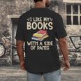 I Like My Books With a Side Of Panic Thriller Men's Back Print T-Shirt I Like My Books With a Side Of Panic Thriller Men's Back Print T-Shirt