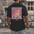 I Like My Books Spicy And My Coffee Icy Librarian Men's Back Print T-Shirt