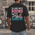 I Like My Books Spicy Coffee ICY Men's Back Print T-Shirt I Like My Books Spicy Coffee ICY Men's Back Print T-Shirt