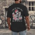 I Like My Books Spicy And My Coffee ICY Skeleton Women Men's Back Print T-Shirt