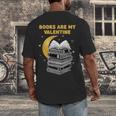 Books Are My Valentine Cute Book Lover Valentine's Day Men's Back Print T-Shirt Books Are My Valentine Cute Book Lover Valentine's Day Men's Back Print T-Shirt