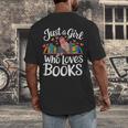 Bookworm Book Just A Girl Who Loves Books Men's Back Print T-Shirt Bookworm Book Just A Girl Who Loves Books Men's Back Print T-Shirt