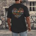 Bookworm Words Heart Book Lover Reader Reading Fun Men's Back Print T-Shirt