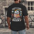 Bookworm Just A Girl Who Loves Books Men's Back Print T-Shirt Bookworm Just A Girl Who Loves Books Men's Back Print T-Shirt
