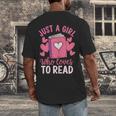 Bookworm Just A Girl Who Loves To Read Men's Back Print T-Shirt