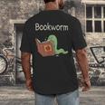 Bookworm Worm Reading Book Lover Read Books Librarian Men's Back Print T-Shirt