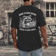 Born To Read Books Forced To Read Emails Bookish Racoon Men's Back Print T-Shirt Born To Read Books Forced To Read Emails Bookish Racoon Men's Back Print T-Shirt