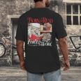 Born To Read Forced To Work Santa Christmas Book Lover Retro Men's Back Print T-Shirt