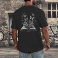 Butterflies And Book Lovers Reading Bookworm Men's Back Print T-Shirt