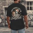 I Buy Books Like I'm Immortal Reading Book Lover Skeleton Men's Back Print T-Shirt