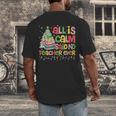 All Is Calm Said No Teacher Ever Book Christmas Tree Men's Back Print T-Shirt
