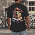 Capybara Bookworm Rodent Reading a Book Men's Back Print T-Shirt Capybara Bookworm Rodent Reading a Book Men's Back Print T-Shirt