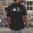 Cat Book Coffee Lover Heartbeat Cat Lover Book Lover Men's Back Print T-Shirt Cat Book Coffee Lover Heartbeat Cat Lover Book Lover Men's Back Print T-Shirt