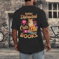 Cat Shirts For Women Book Lover Shirt Cats And Books Men's Back Print T-Shirt