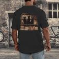Cats Antique Books Academia Library Aesthetic Bookworm Men's Back Print T-Shirt