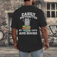 Cats And Books Read Reading Librarian Book Across America Men's Back Print T-Shirt