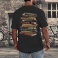 Celebrating History Month Floral Books Teacher Men's Back Print T-Shirt Celebrating History Month Floral Books Teacher Men's Back Print T-Shirt