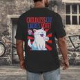 Childless Cat Ladies Vote Kamala Harris Cute Comic Book Cat Men's Back Print T-Shirt Childless Cat Ladies Vote Kamala Harris Cute Comic Book Cat Men's Back Print T-Shirt