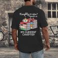 Christmas Book Lovers Naughty Or Nice Men's Back Print T-Shirt Christmas Book Lovers Naughty Or Nice Men's Back Print T-Shirt