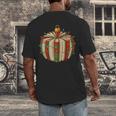 Christmas Book Ornament Lights Holiday Reading Lover Teacher Men's Back Print T-Shirt