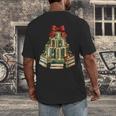 Christmas Book Tree Coquette Bow Xmas Reading Librarian Girl Men's Back Print T-Shirt