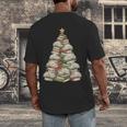 Christmas Book Tree Teacher Book Lover Xmas Librarian Men's Back Print T-Shirt Christmas Book Tree Teacher Book Lover Xmas Librarian Men's Back Print T-Shirt