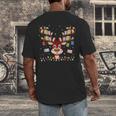 Christmas Librarian Reindeer Matching Book Lover Men's Back Print T-Shirt Christmas Librarian Reindeer Matching Book Lover Men's Back Print T-Shirt