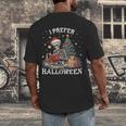Christmas Outfit I Prefer Halloween Book Reading Skeleton Men's Back Print T-Shirt