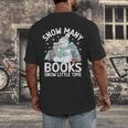 Christmas Reading Snowman So Many Books Men Women Kids Men's Back Print T-Shirt