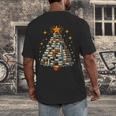 Christmas Tree Books Men's Back Print T-Shirt
