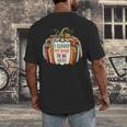 I Closed My Book To Be Here Fall Pumpkin Men's Back Print T-Shirt I Closed My Book To Be Here Fall Pumpkin Men's Back Print T-Shirt