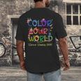 Color Our World Summer Reading 2025 Boho Wildflower Book Men's Back Print T-Shirt Color Our World Summer Reading 2025 Boho Wildflower Book Men's Back Print T-Shirt